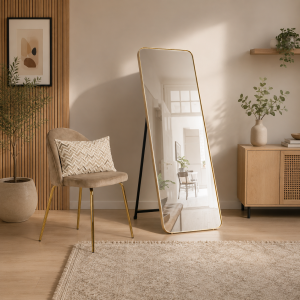 Espelho closet dourado 150x50 cm