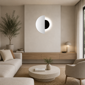 Espelho meia-lua com sensor de luz LED 120 x 80 cm