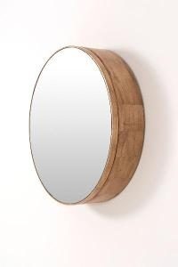 Espelho circular armário madeira carvalho 80x80x15 cm - Image 2