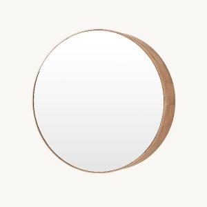 Espelho circular armário madeira carvalho 80x80x15 cm - Image 5