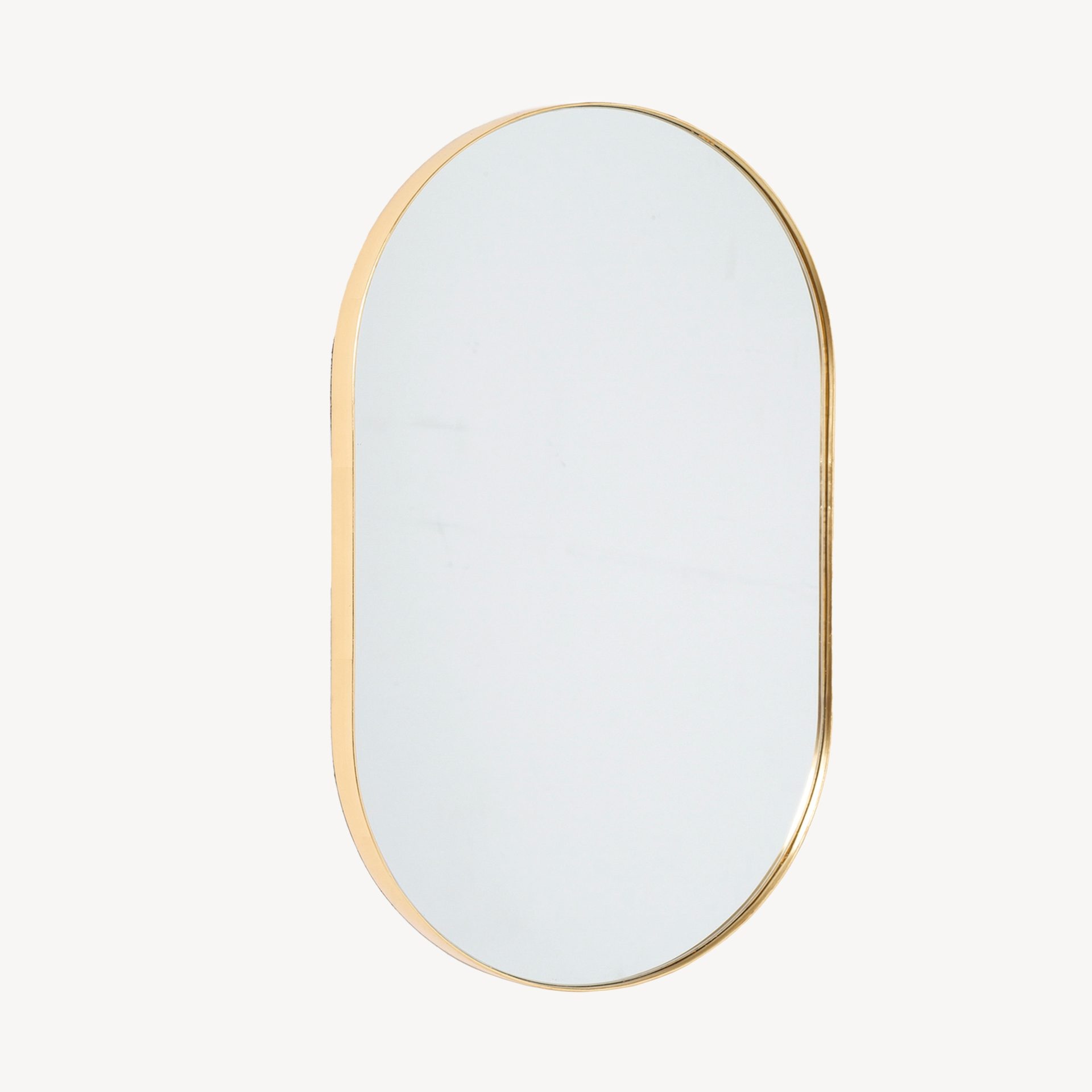 Espelho oval em resina dourado 150x80 cm - Image 3