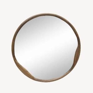 Espelho circular madeira nogueira 120x120 cm - Image 2