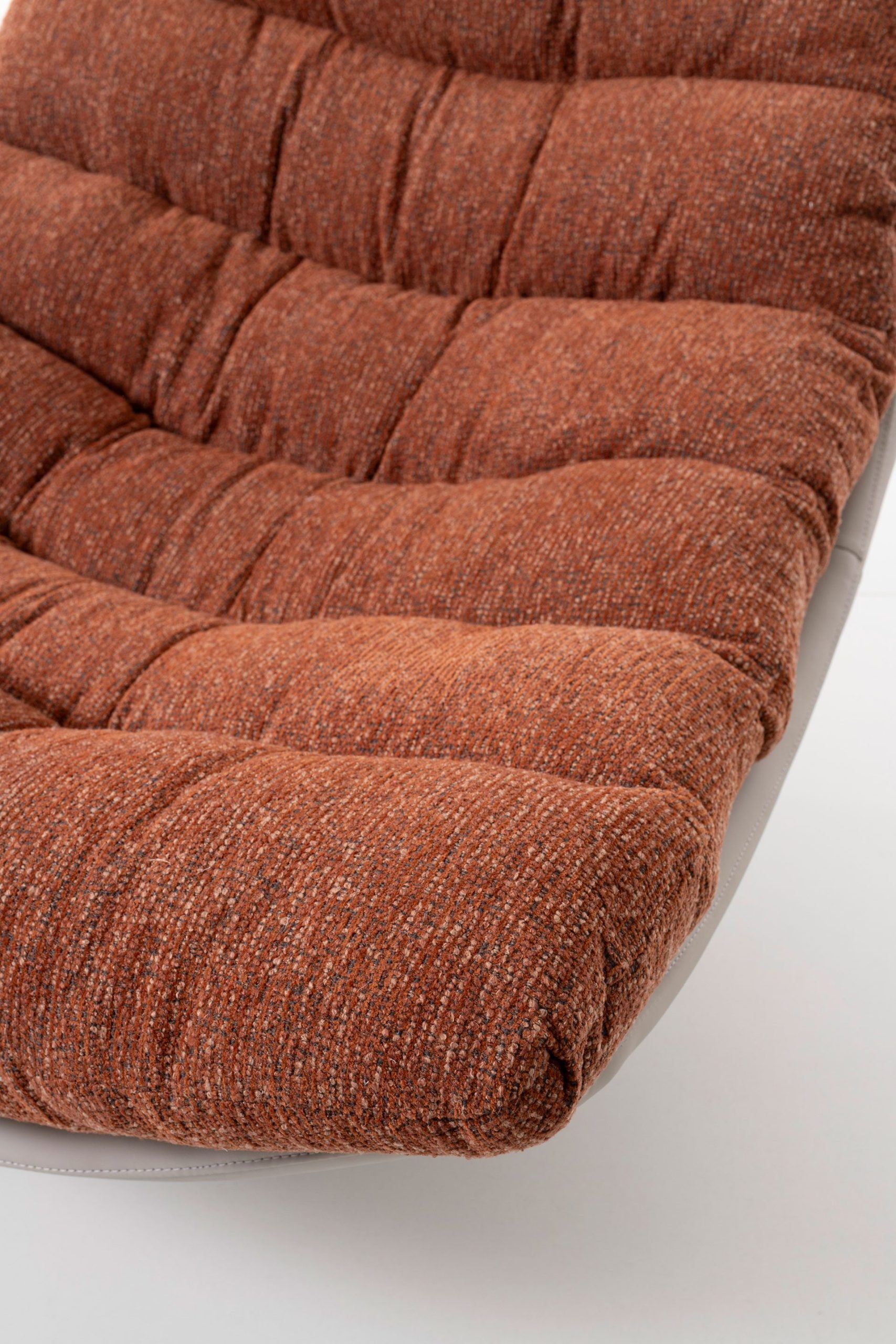 Poltrona Arti giratória 360º estofada em caldeira e bege 92×86×80cm - Image 2