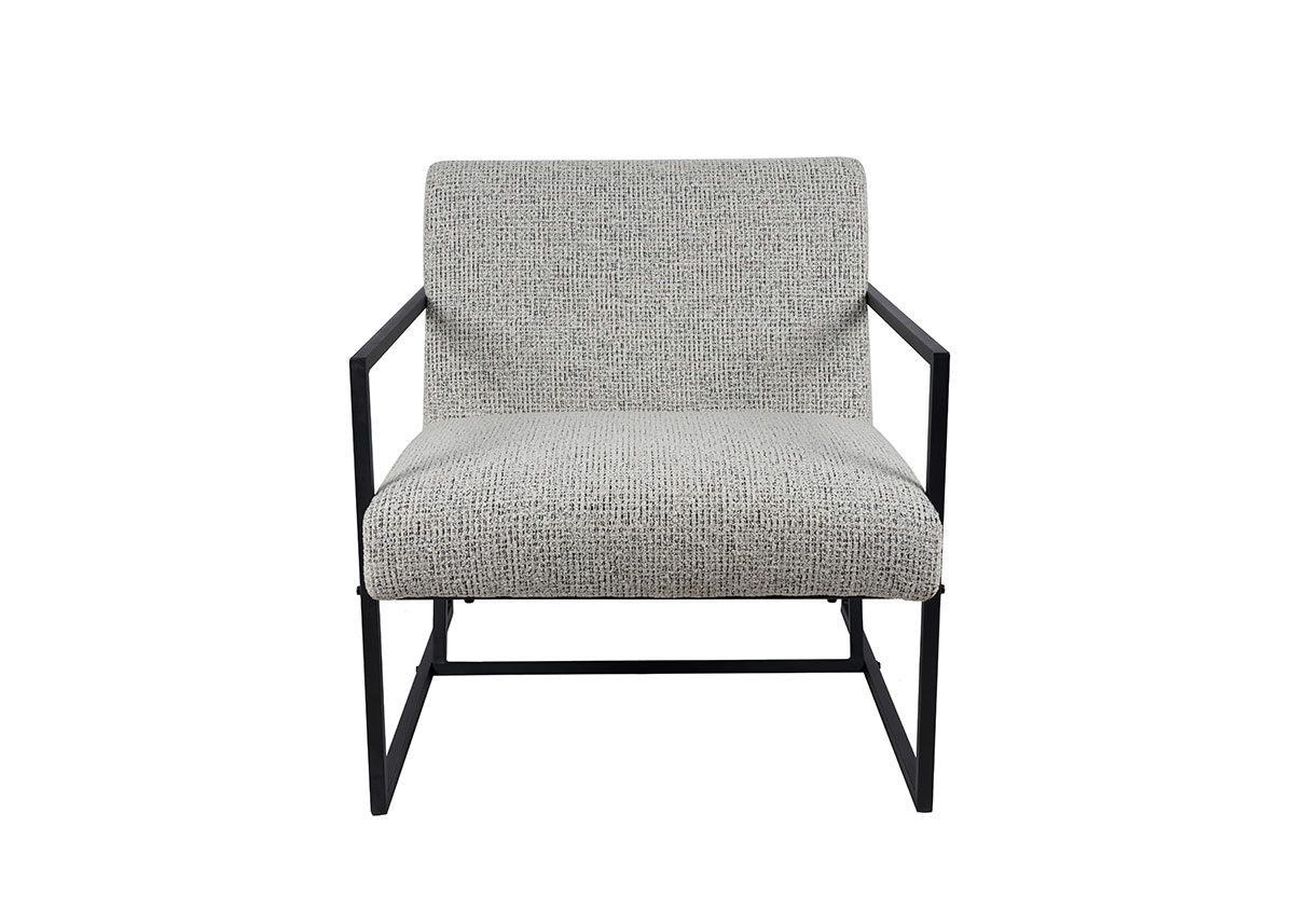 Poltrona Frame estofada em cinzento 78×82×71cm - Image 2