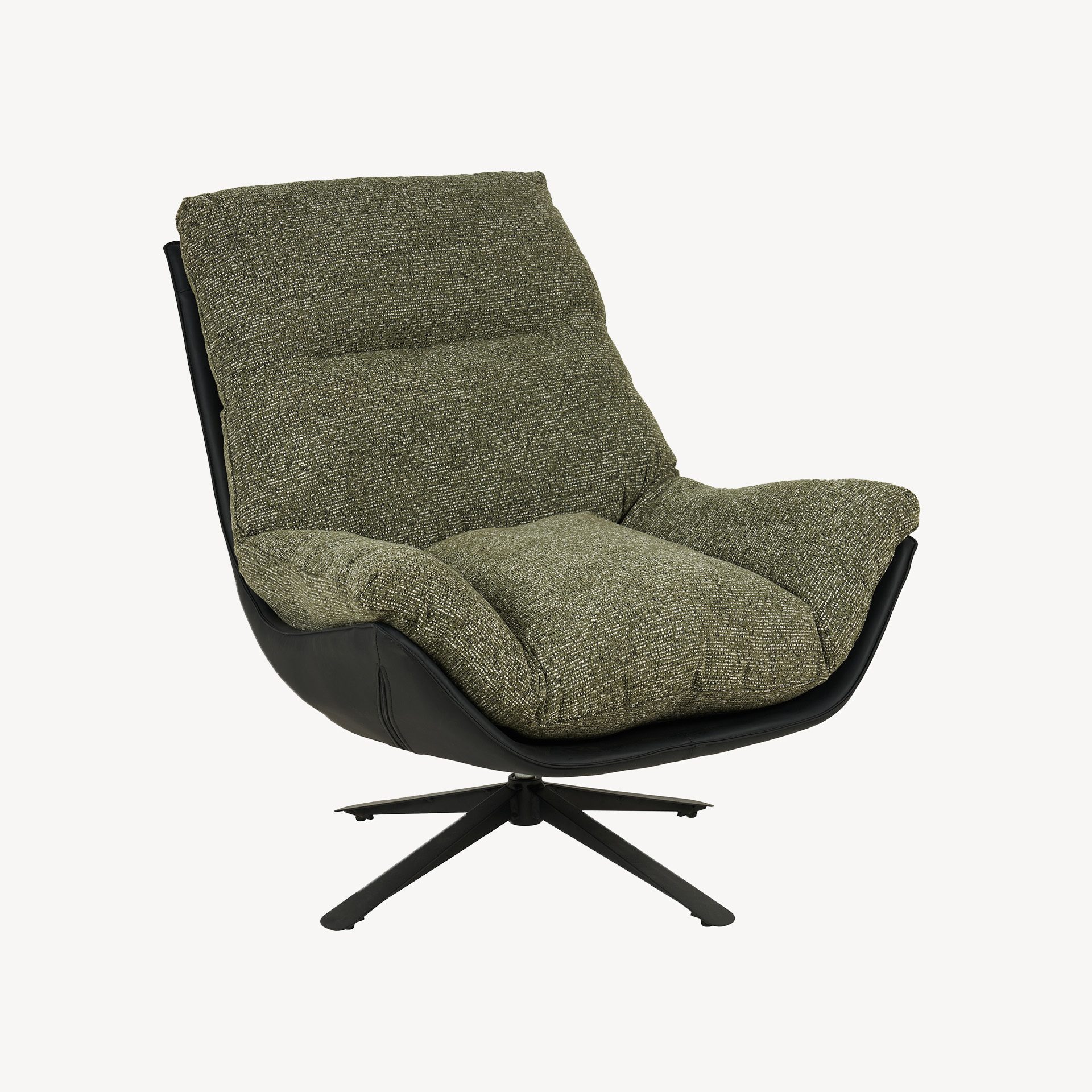 Poltrona Ray giratória 360º em verde 92×86×80 cm - Image 10