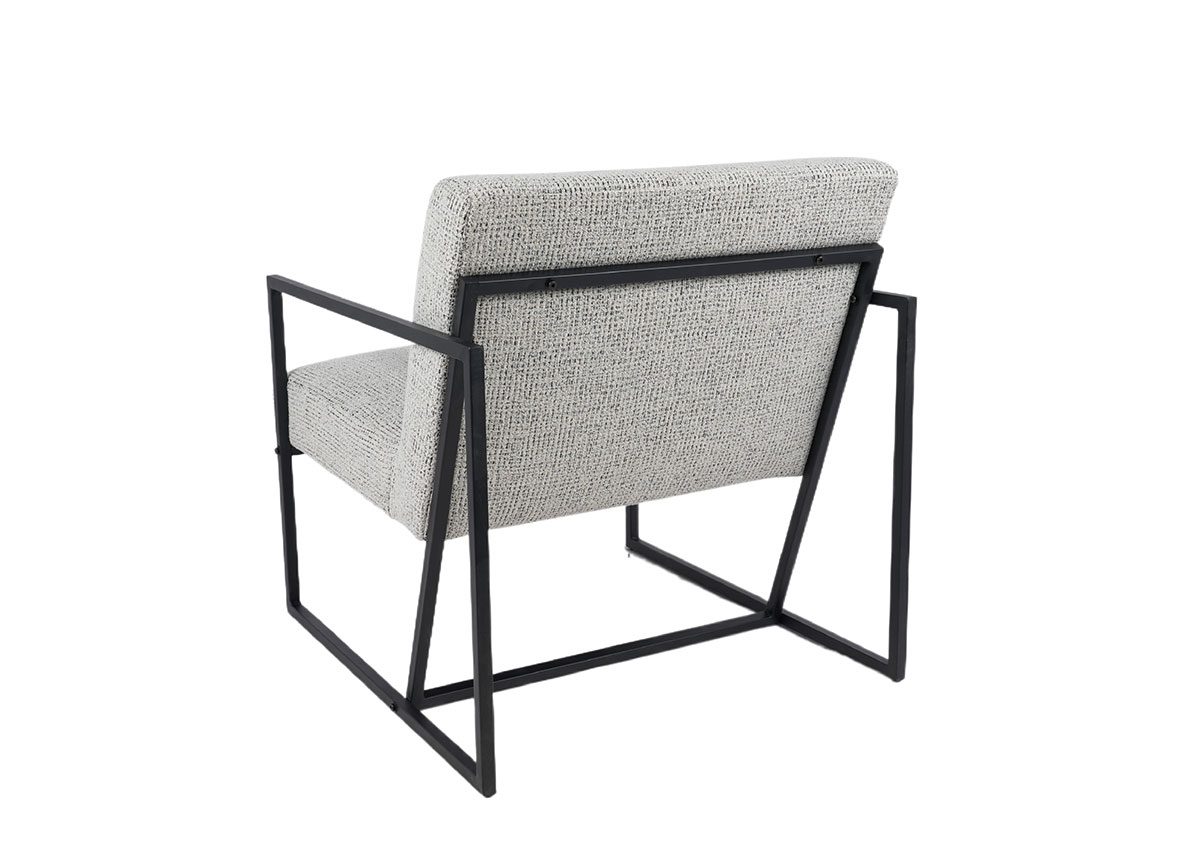 Poltrona Frame estofada em cinzento 78×82×71cm - Image 3