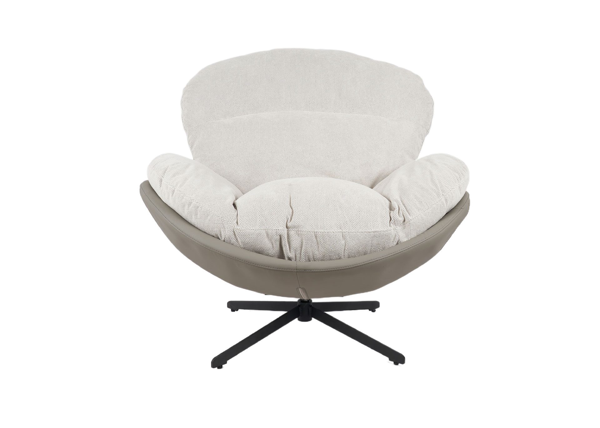 Poltrona Egg giratória 360º em cinzento pedra 91×98×100cm - Image 2