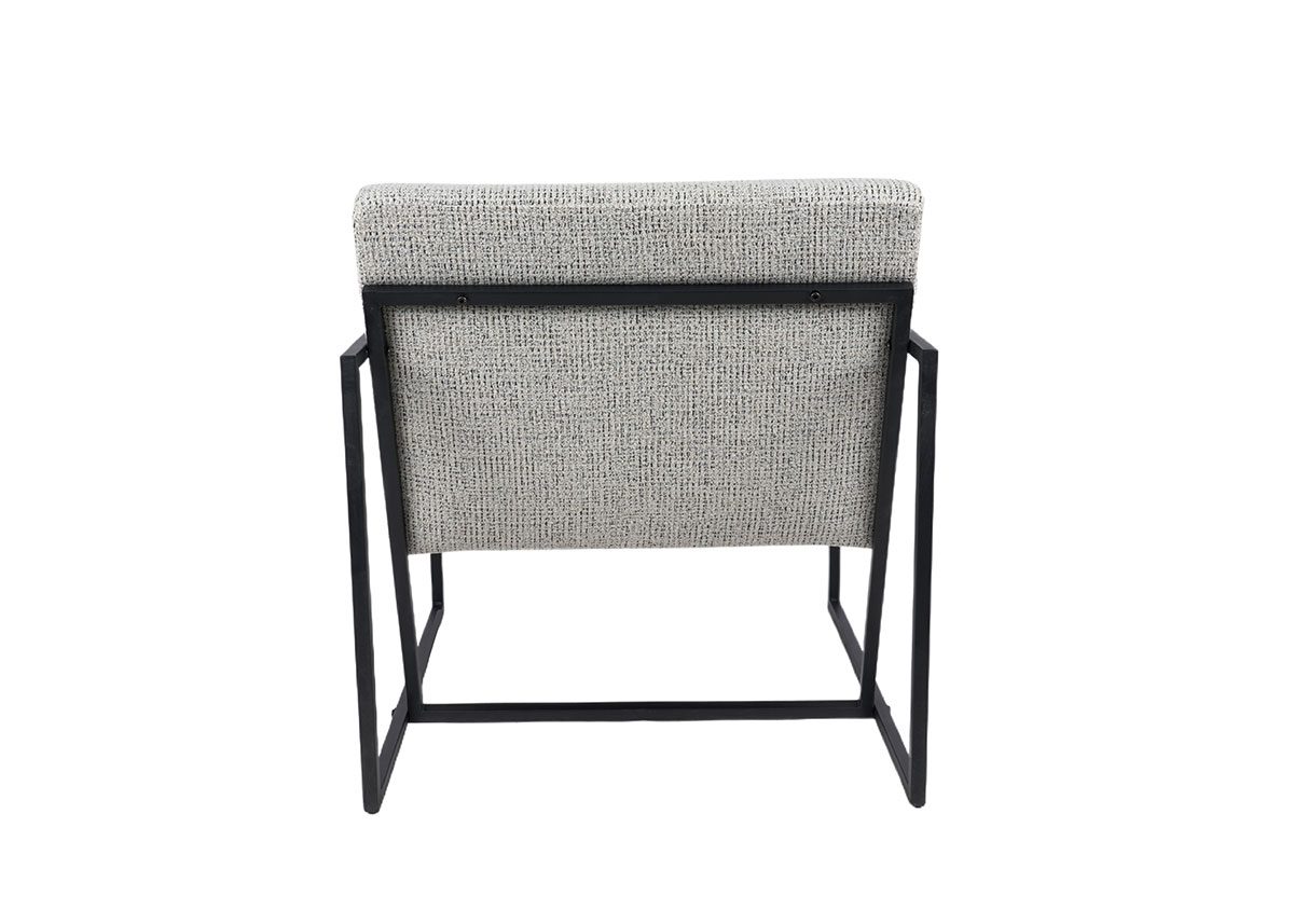 Poltrona Frame estofada em cinzento 78×82×71cm - Image 4