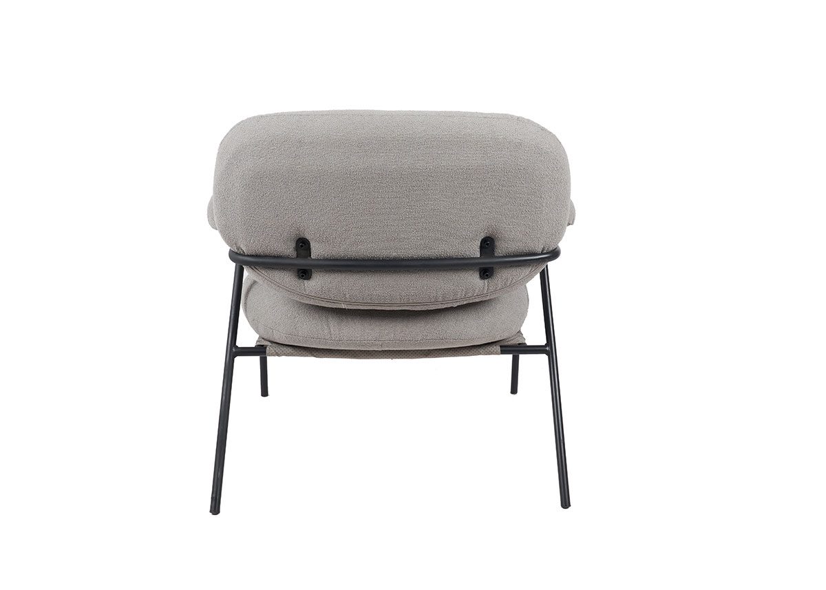Poltrona Hyde estofada em cinzento 73×83×77cm - Image 5
