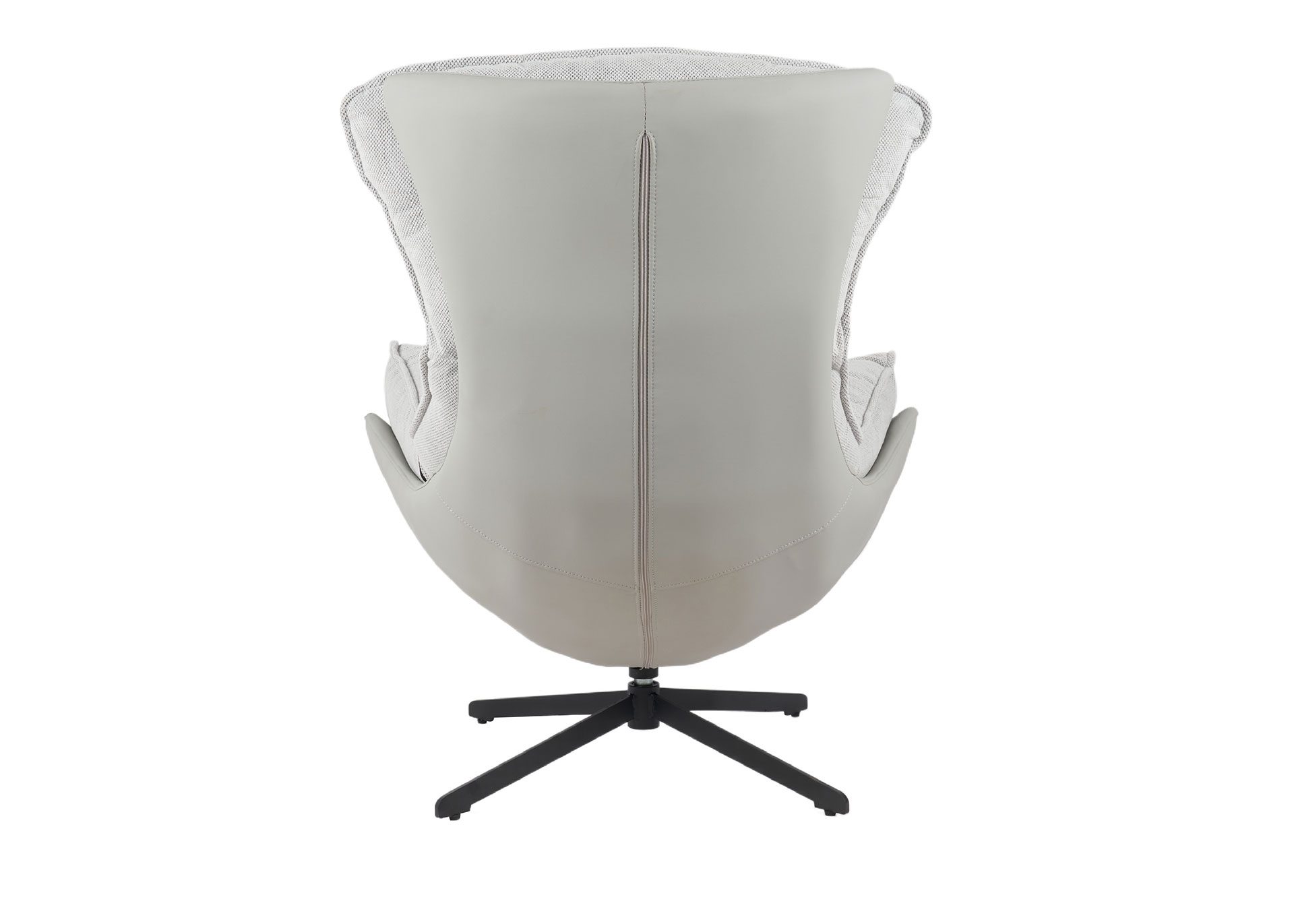 Poltrona Hans giratória 360º em cinzento 102×102×87 cm - Image 5