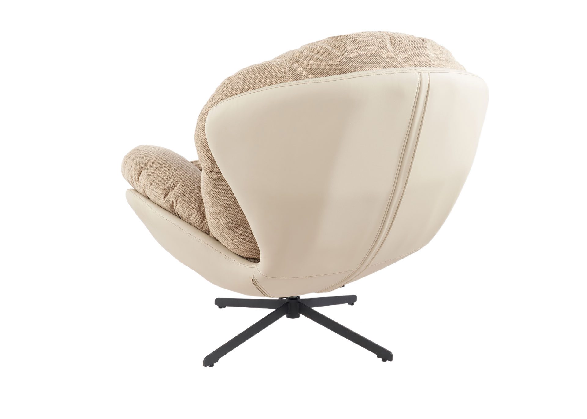 Poltrona Egg giratória 360º em bege 91×98×100cm - Image 4