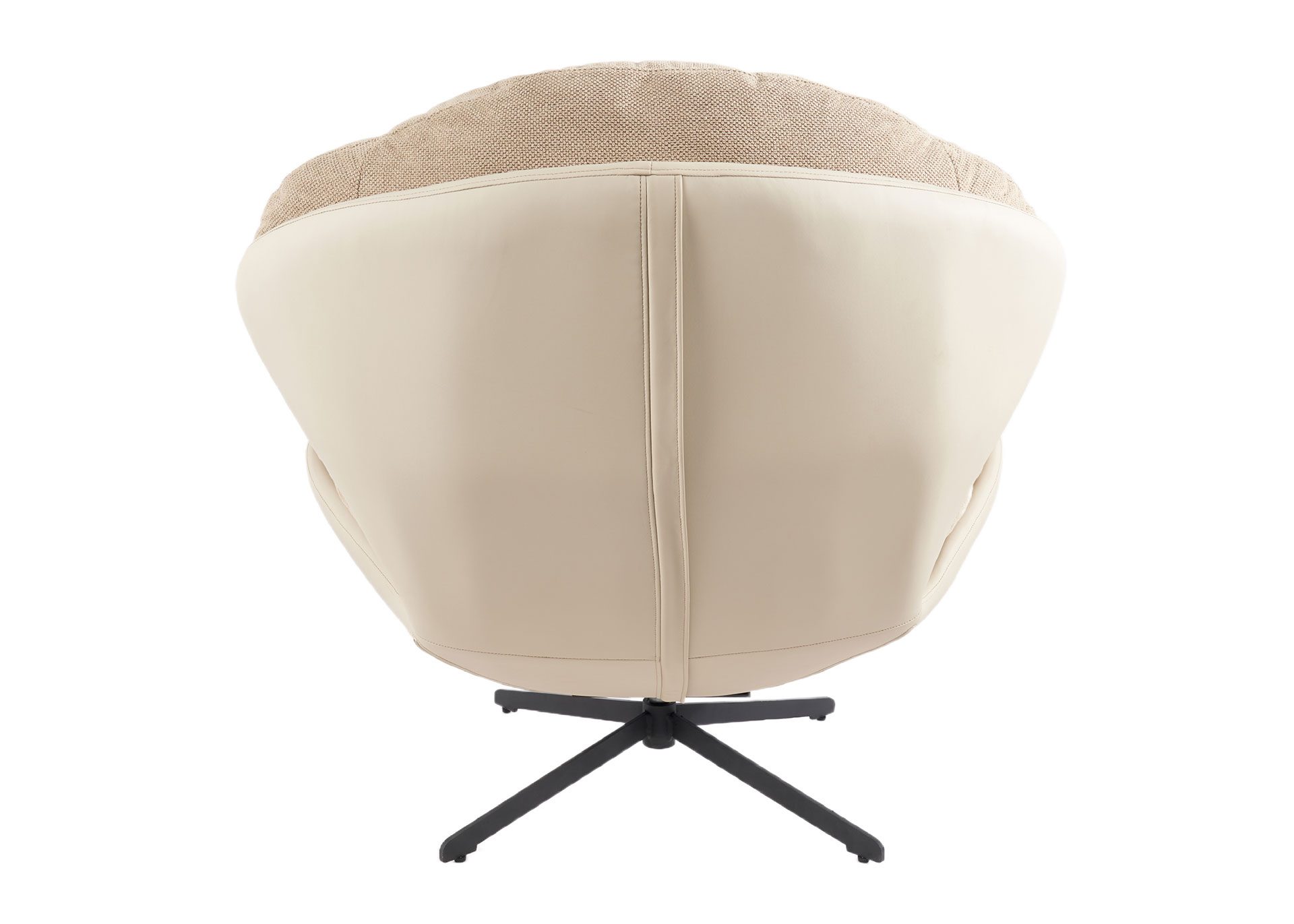 Poltrona Egg giratória 360º em bege 91×98×100cm - Image 5