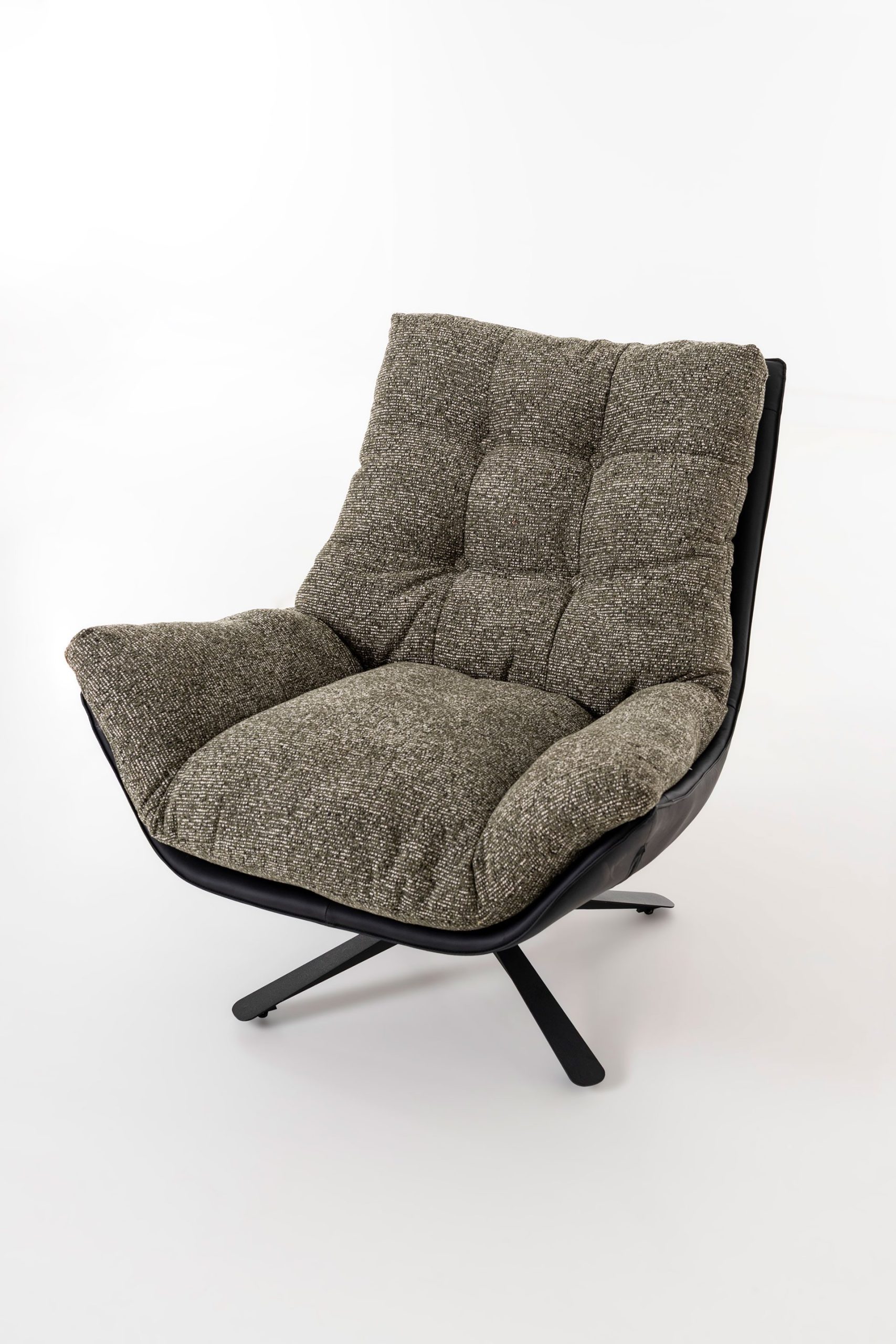 Poltrona Ray giratória 360º em verde 92×86×80 cm - Image 7