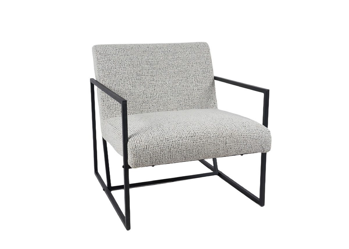Poltrona Frame estofada em cinzento 78×82×71cm - Image 6