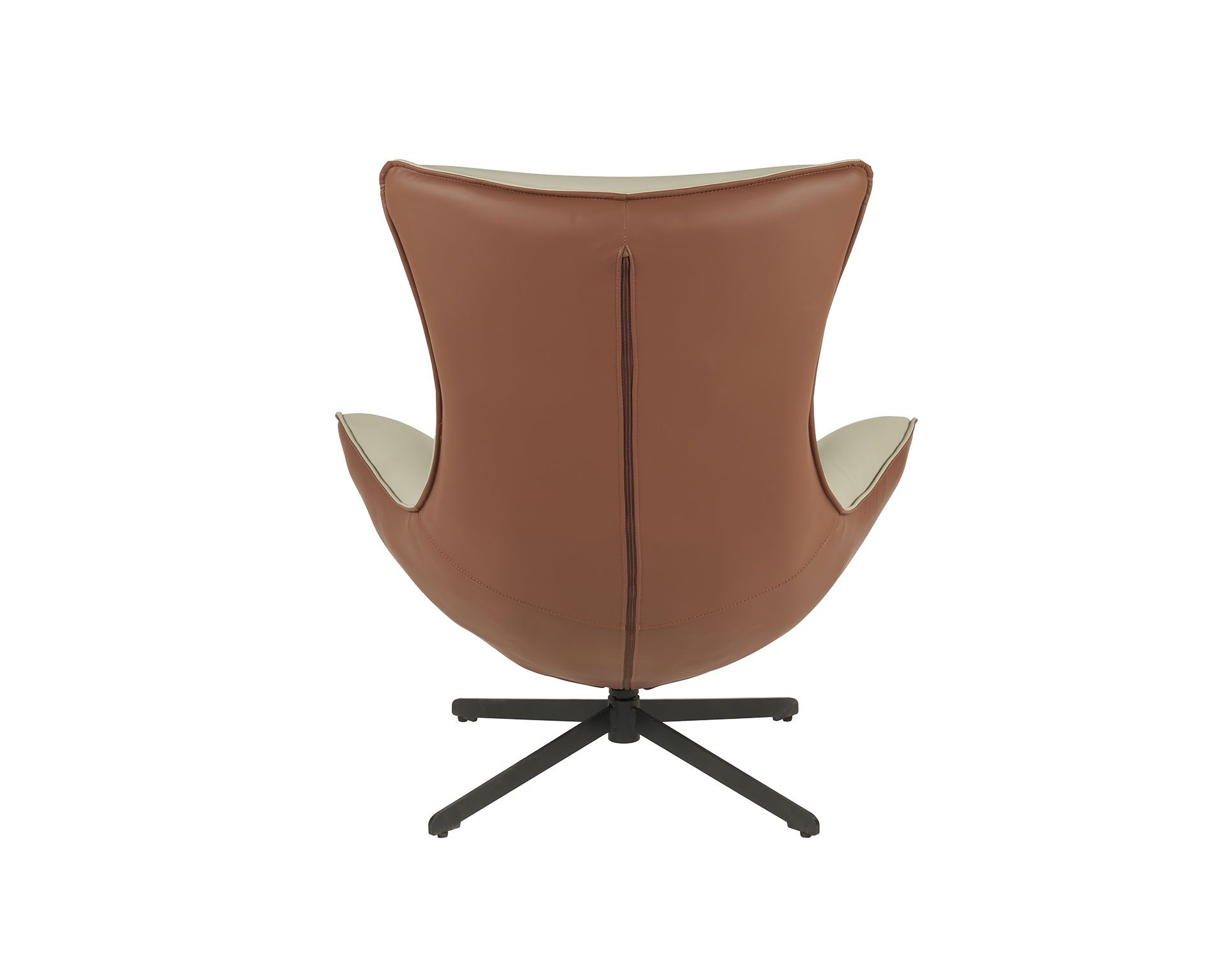 Poltrona Hans giratória 360º em cor caldeira e bege 102×102×87 cm - Image 9