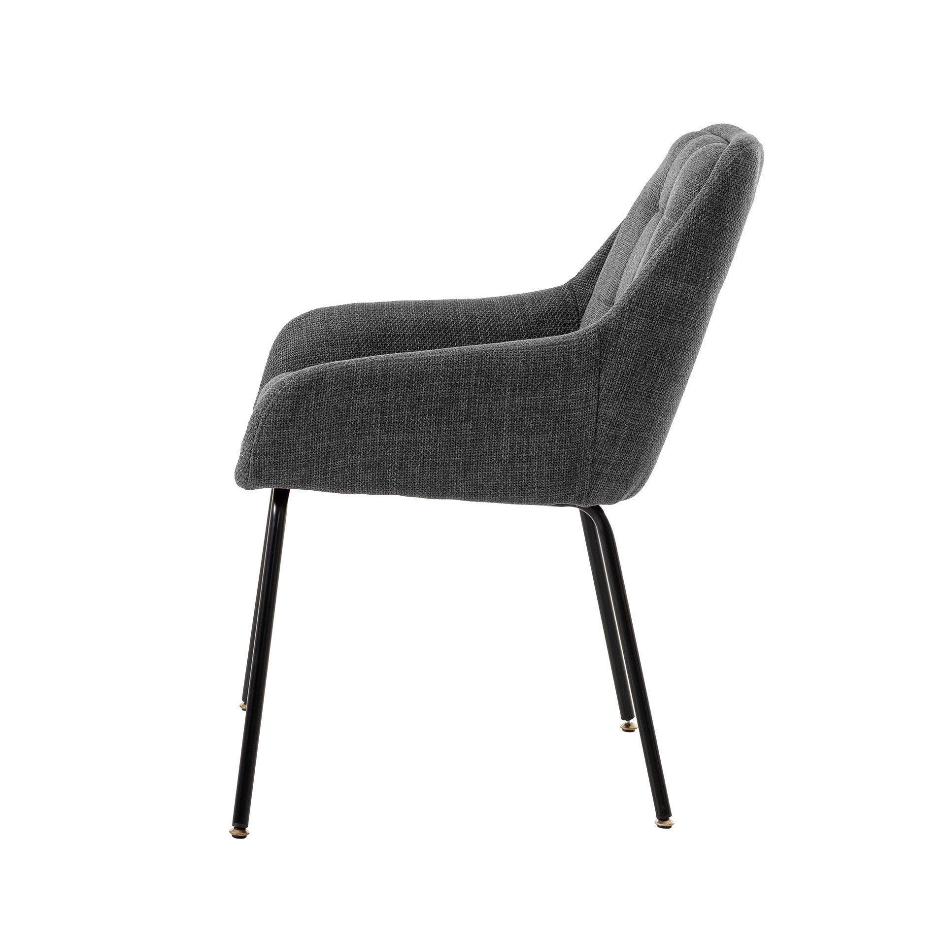 Cadeira Belmont. Estofada em cinzento. 83×60×61 cm - Image 2