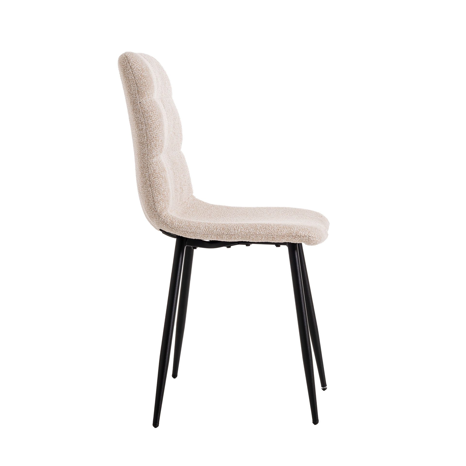 Cadeira Emma. Estofada em bege. 90×44×55 cm - Image 2