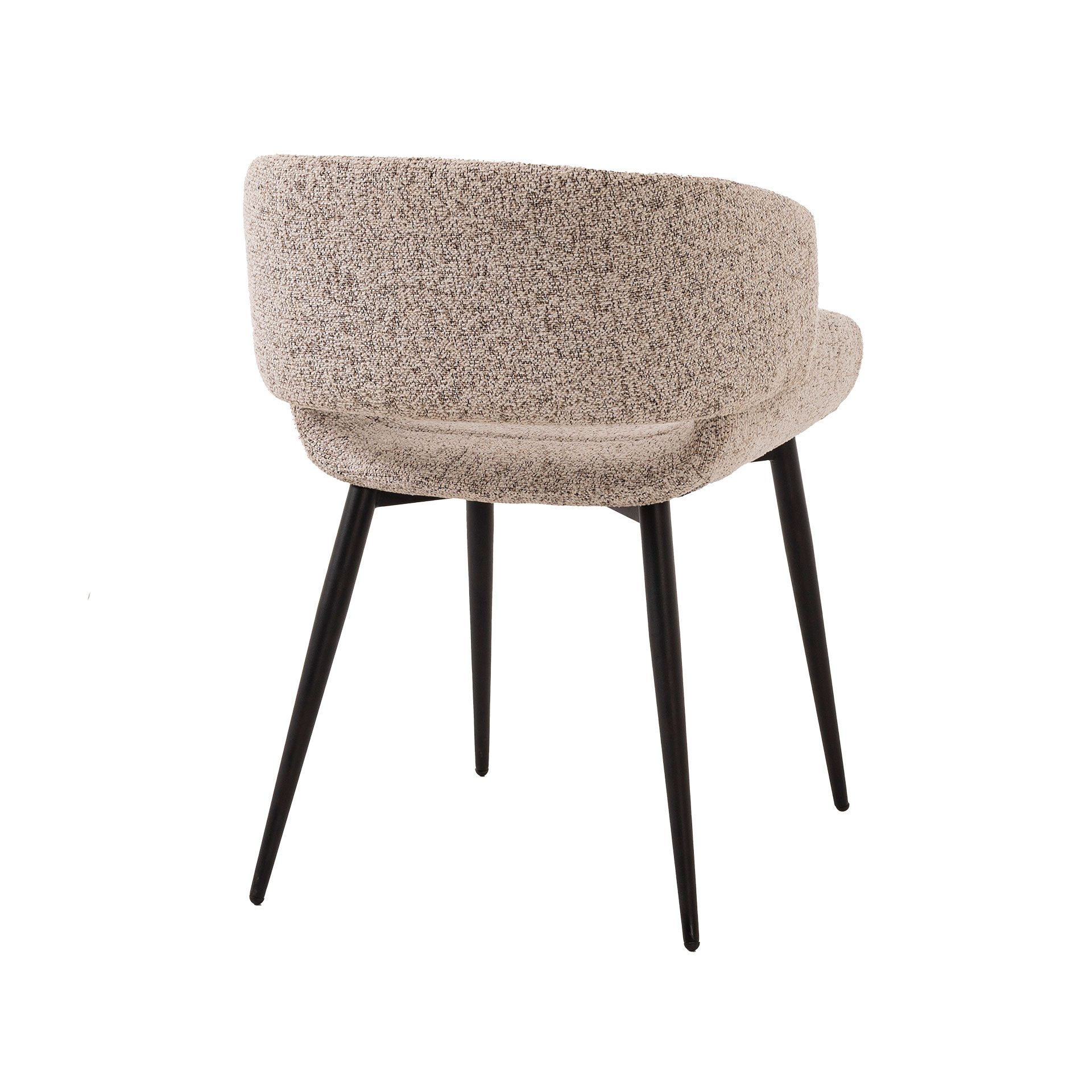 Cadeira Greta. Assento curvado em tecido cinzento. 77×57×60 cm - Image 3