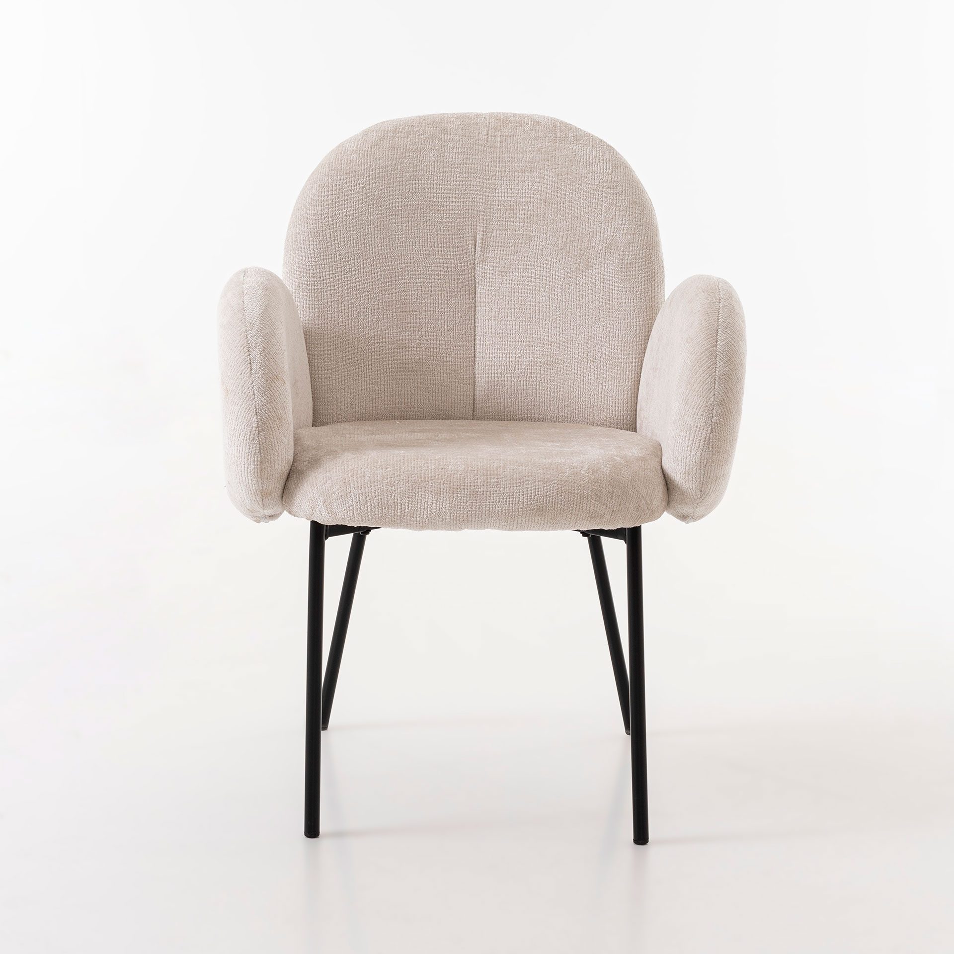 Cadeira Margot. Estofada em branco osso. 83×60×61 cm - Image 3