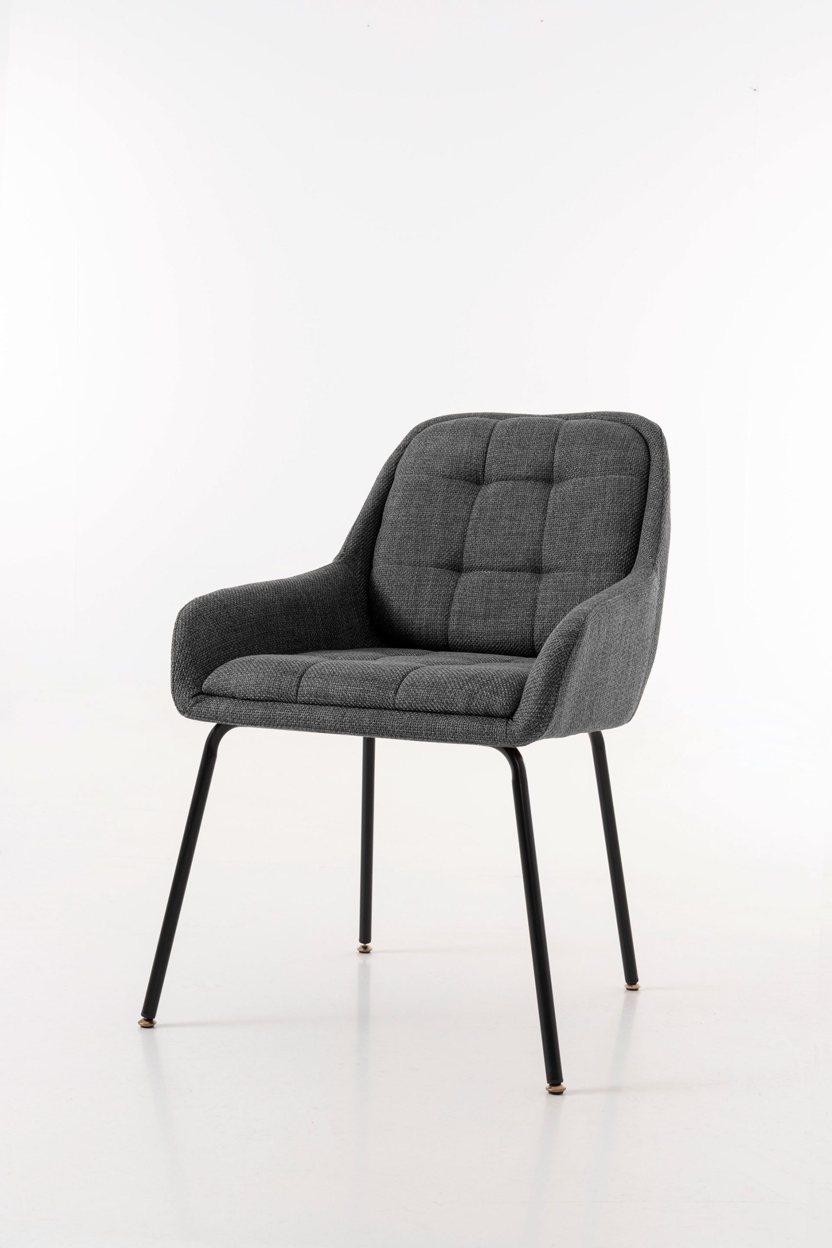 Cadeira Belmont. Estofada em cinzento. 83×60×61 cm - Image 4