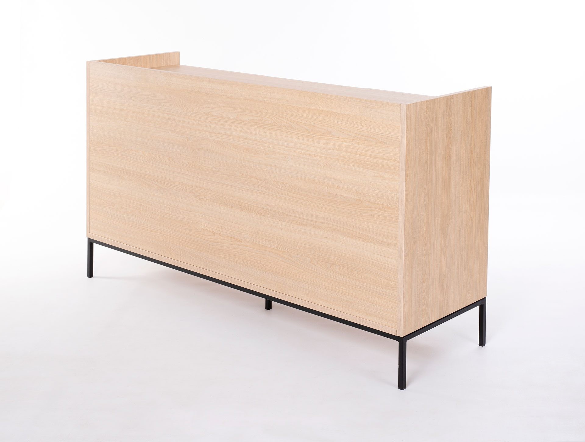 Aparador Habit – 2 Portas + 3 Gavetas, Melamina Carvalho e Base Dourada (144 cm) - Image 5