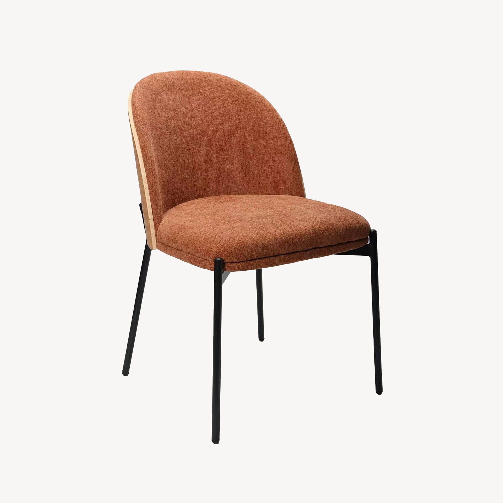 Cadeira Ingrid. Encosto em chapa de carvalho e estofada em cor caldeira. 80×51×59 cm - Image 6