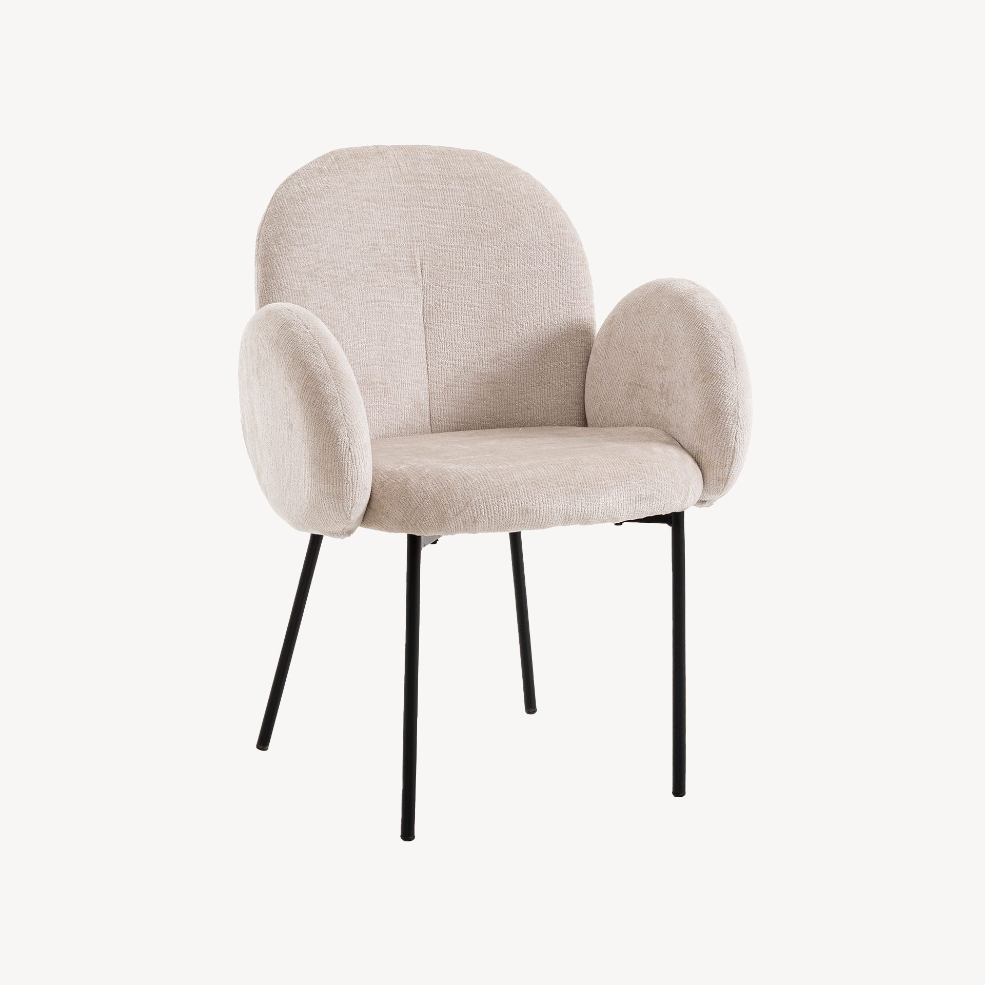 Cadeira Margot. Estofada em branco osso. 83×60×61 cm - Image 6