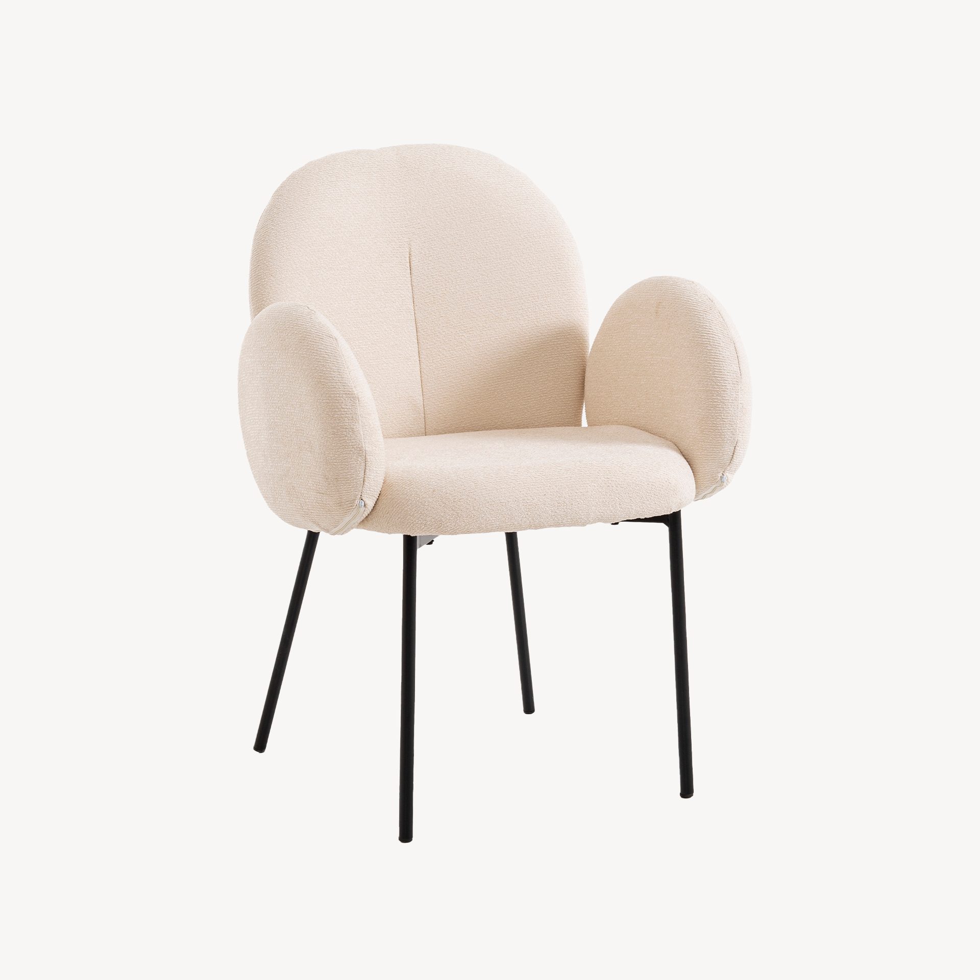 Cadeira Margot. Estofada em bege. 83×60×61 cm - Image 6
