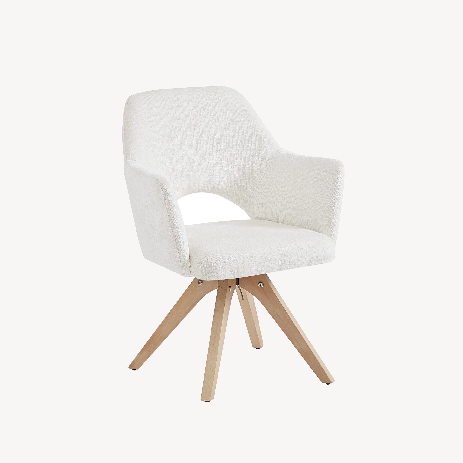 Cadeira Anker giratória 360º. Estofada em bege. 81×62×59 cm - Image 2